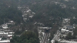 冬天雪景自然风光竖屏航拍视频素材