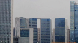 航拍广东佛山城市高楼建筑视频素材