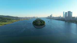 4K航拍长沙湘江橘子洲头mp4格式视频下载_正版视频编号3995573-摄图网