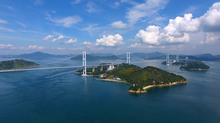 航拍日本跨海桥梁视频素材