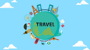 旅行旅游主题mg动画视频素材