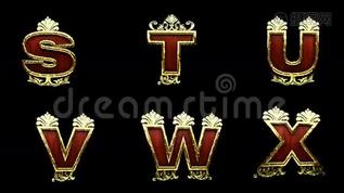 循环阿尔法垫金色字母表mov格式视频下载_正版视频编号1618769-摄图网