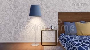 双人床，极简卧室室内特写mov格式视频下载_正版视频编号525765-摄图网