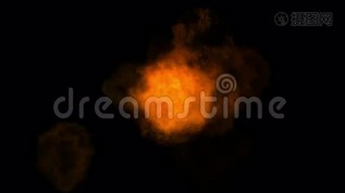 热火球燃烧背景，抽象强大的粒子烟雾能量。mov格式视频下载_正版视频编号2757680-摄图网