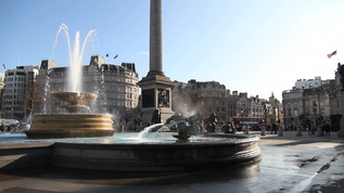 伦敦广场喷泉视频素材