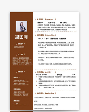 建筑机电工程师个人简历模板word文档