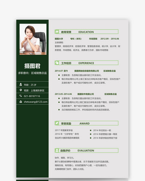 销售总监简历word模板word文档