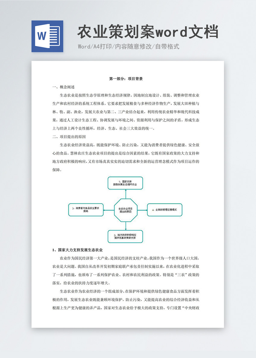 农业策划案word模板