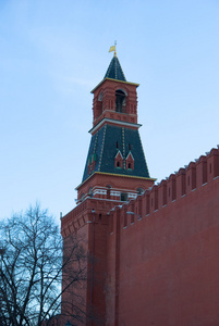 报警莫斯科克里姆林宫的塔