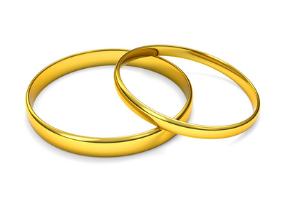 金色结婚戒指