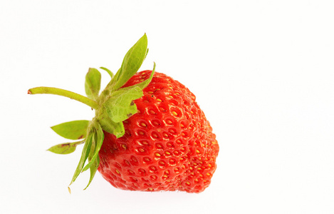 新鲜草莓，白色