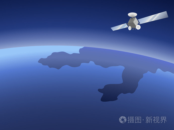 地球上空的卫星