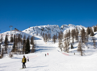 滑雪胜地麦当娜迪坎比格里奥。 意大利