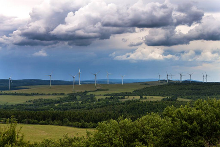风力发电机风电厂生产的可再生能源在捷克共和国