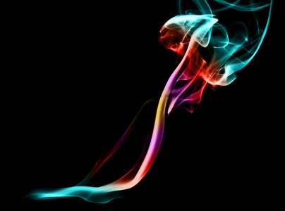 五颜六色的魔法抽象烟雾