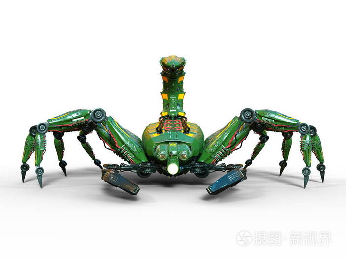 3d cg 渲染的蝎子机器人