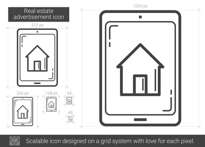 房地产广告线图标图片