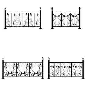 栅栏矢量图标集