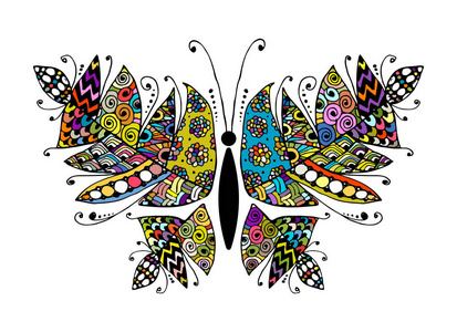五颜六色的蝴蝶，为您的设计的