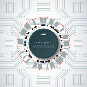 抽象的技术背景与各种技术元素。Eps10 矢量图
