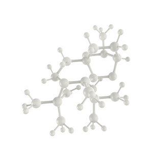 分子白在白色背景上的 3d