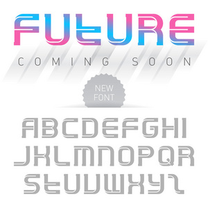未来派的渐变颜色字体