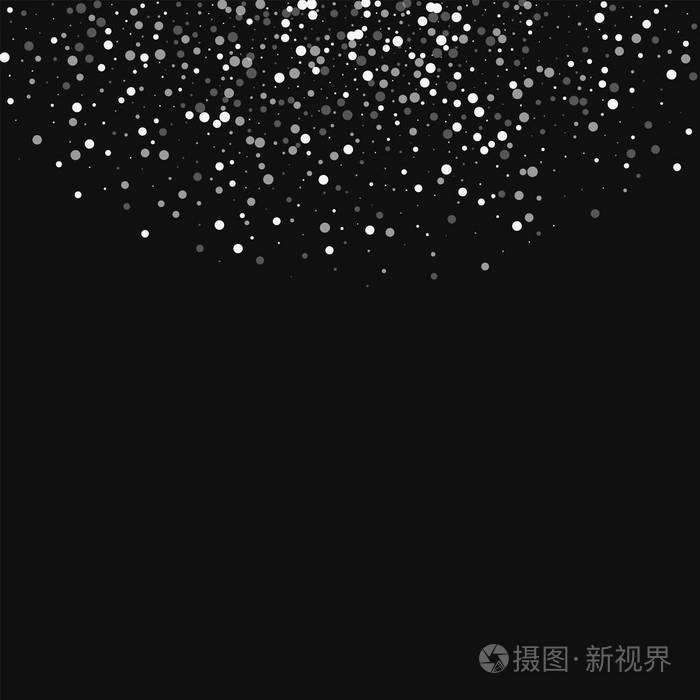 随机落白点点黑色背景矢量上的半圆随机爱上白色圆点
