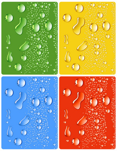 水滴四种不同颜色