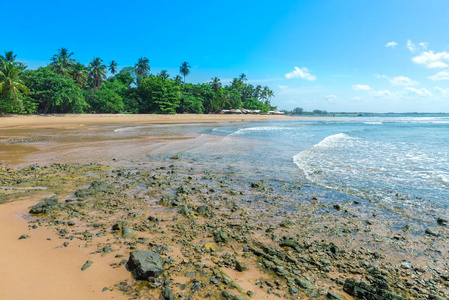 在半岛海滩风景 de Marau 在巴西巴伊亚州