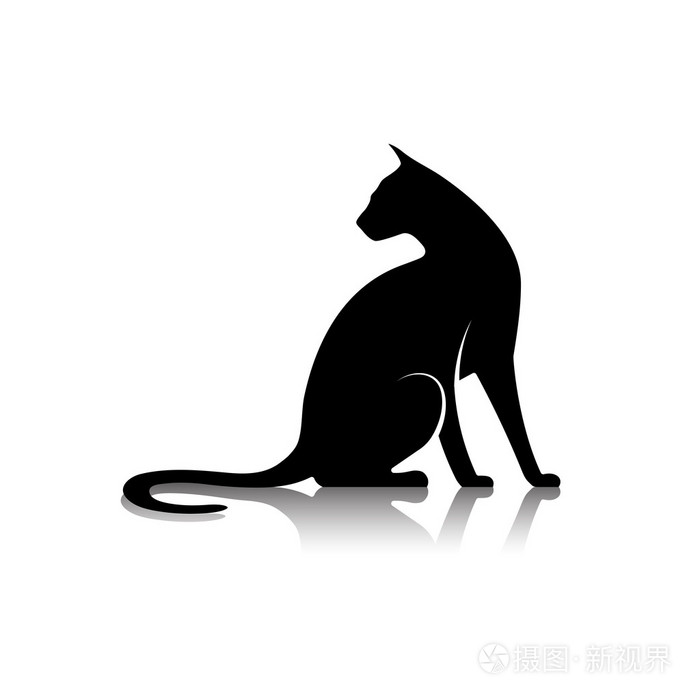 一个猫图标的轮廓