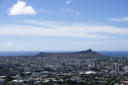 diamondhead，威基基，皇后公园鸟瞰 ala 围可以