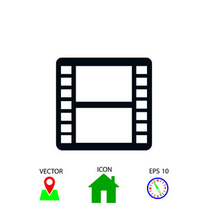 电影电影带矢量图标