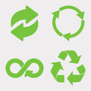 绿色回收站图标