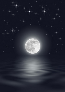 月亮和星星的美丽