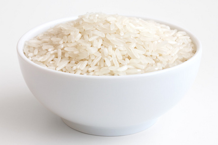 碗里的白色长粒香大米图片