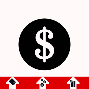 钱图标矢量插画