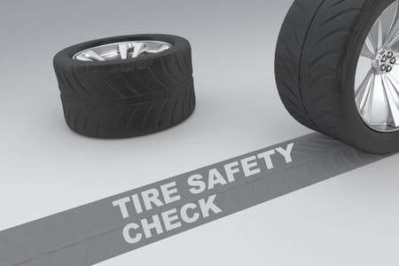 轮胎安全检查概念