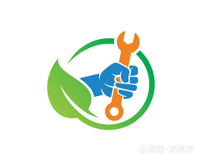 自然修复徽标模板设计矢量标志设计理念创意符号图标