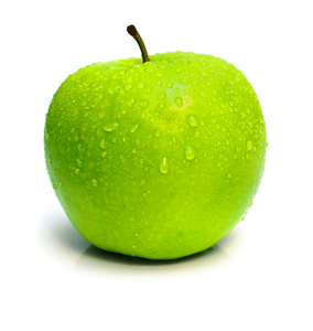 湿熟的绿苹果，滴滴