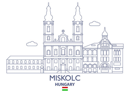 Miscolc 城市天际线，匈牙利