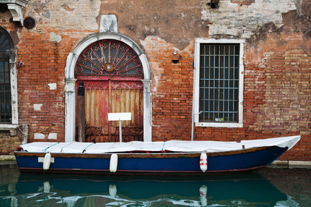 运河景观在威尼斯，意大利
