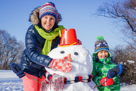 家庭建设雪人