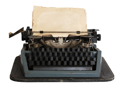 老式打字机与纸张隔离