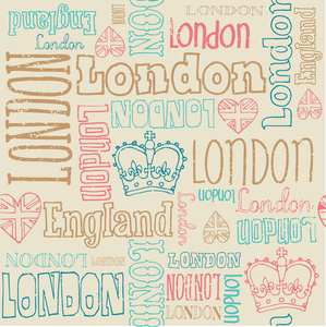 手写的伦敦词图片