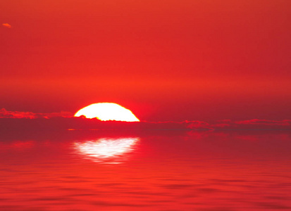 夕阳的海面背景