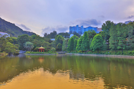湖沙田香港中文大学反映了图片