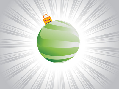 绿色简单的圣诞球