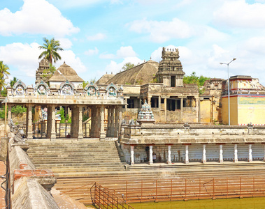 宏伟的古代神殿复杂奇丹巴拉姆泰米尔纳德邦印度