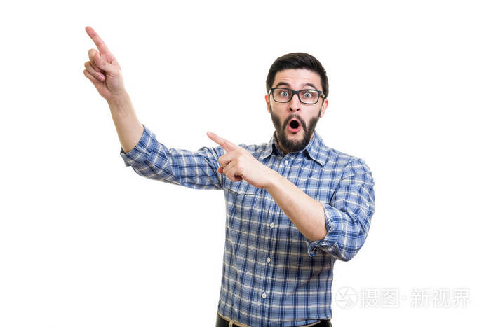 男人的手指指着