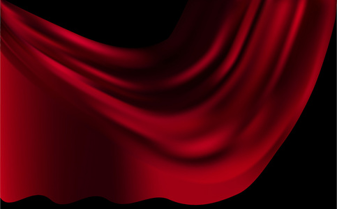 红栗色，猩红色丝绸背景与一些软的褶皱